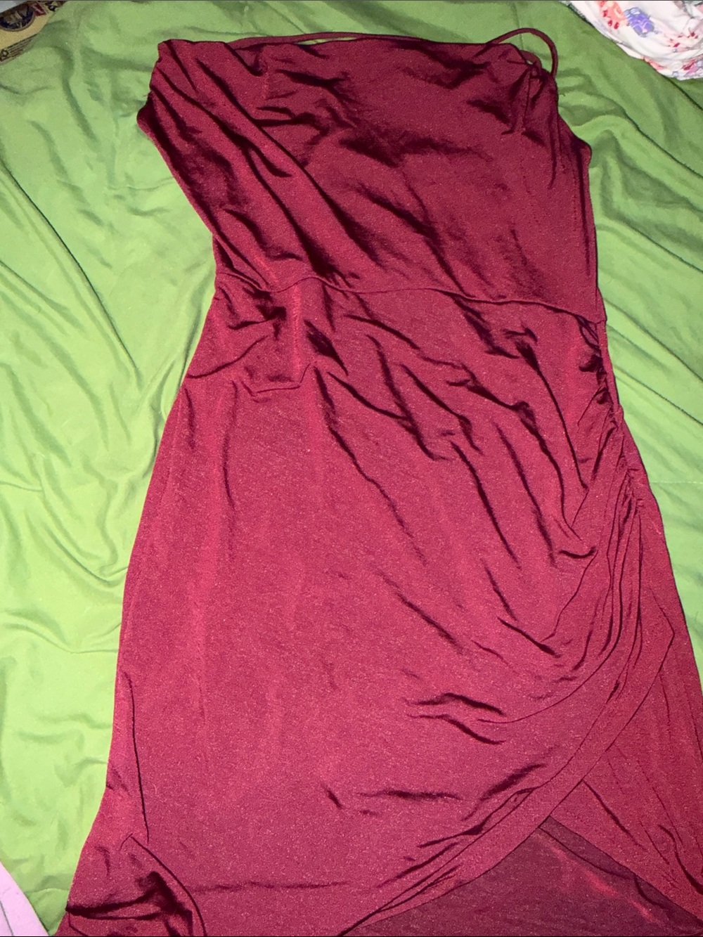 Charlotte Russe Strapless Wine Red Dress